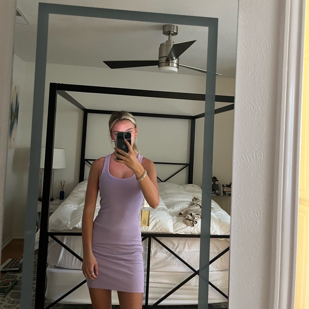 new with tags aritzia mini dress (purple)